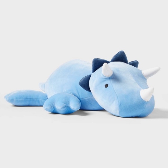 Blue Dinosaur Weighted Plush Throw Pillow - Pillowfort - Picture 1 of 10